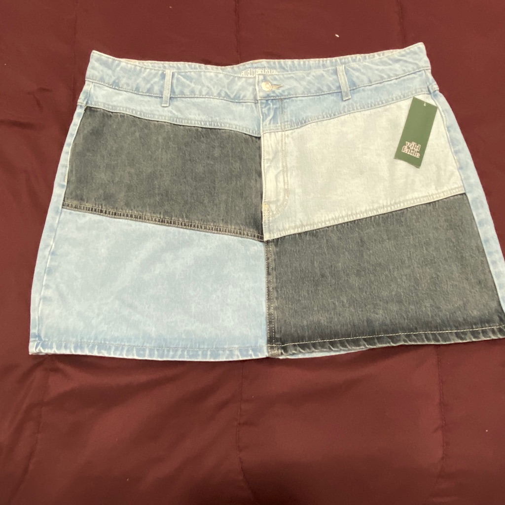 Patchwork Denim Skirt!